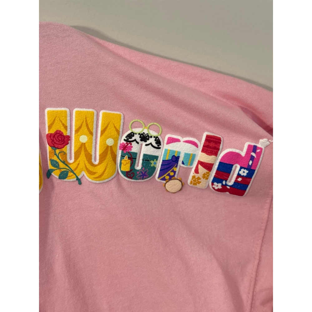 Women's Disney Parks Pink Multicolor Long Sleeve Tee XS - Picture 6 of 6
